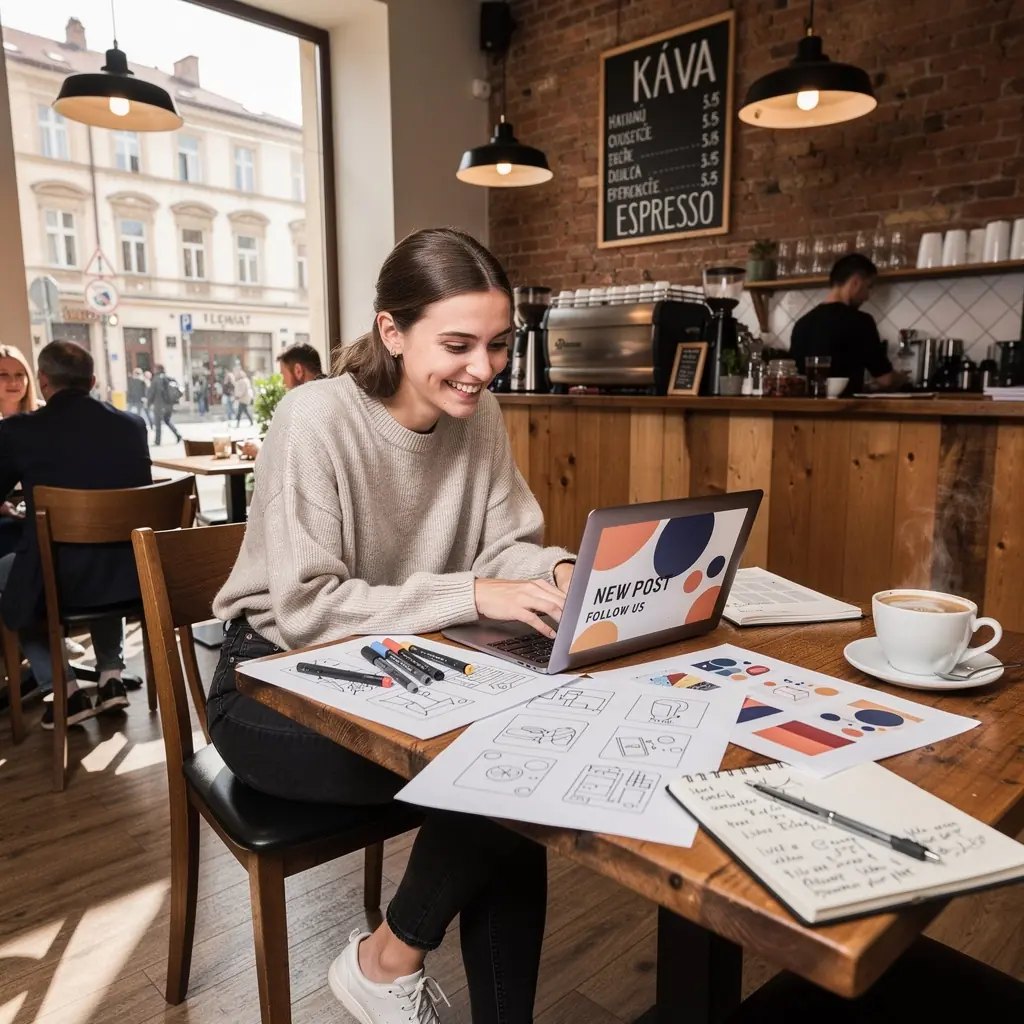 Zákazník spokojený s výsledky marketingové strategie.